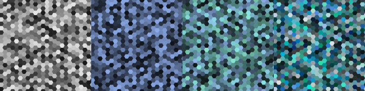 Example results of the defined color generators